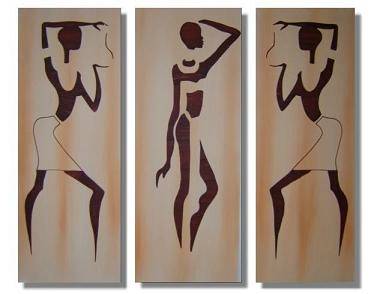 Dafen Oil Painting on canvas Africa girl -set218
